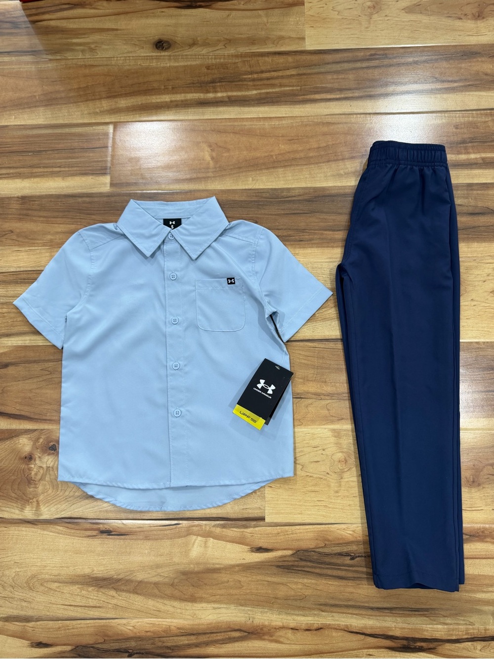 Under Armour Boys' Size 6 Button Down Shirt & Pants Set, New